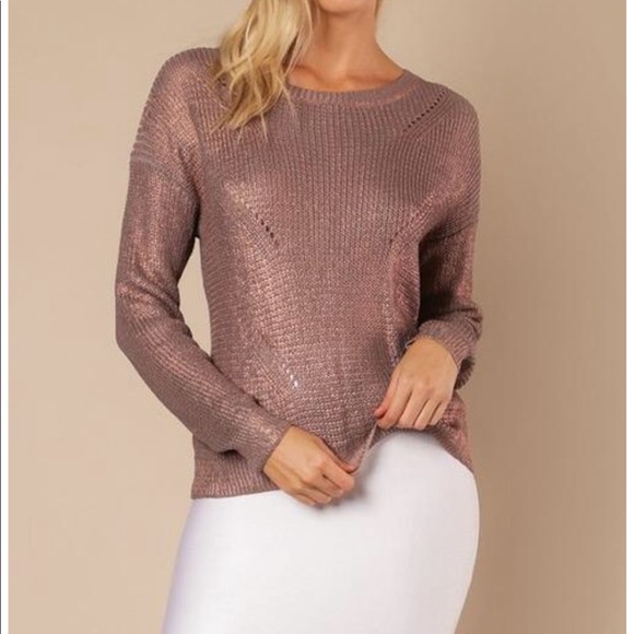 Metallic Fringe Back Sweater - Picture 4 of 4